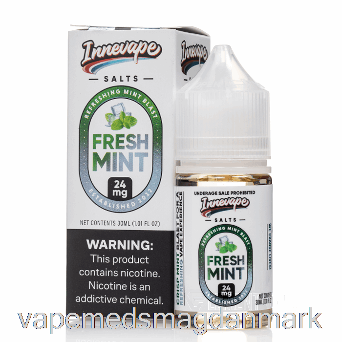 Vape Med Smag Frisk Mynte Salte - Innevape E-væske - 30ml 50mg